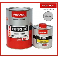Грунт наполнитель, 2-K NOVOL PROTECT 300, 4+1 MS, серый, 1.2 литра (комплект) 